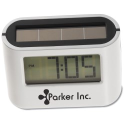 View a larger, more detailed picture of the Oval Solar Alarm Clock - Closeout