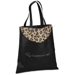 View a larger, more detailed picture of the Designer Print Scoop Tote - Leopard