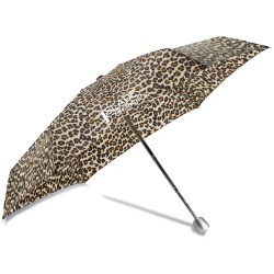 View a larger, more detailed picture of the totes Mini Auto Open Close Umbrella w Case - Leopard