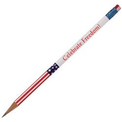 View a larger, more detailed picture of the Stars & Stripes w 2 Tone Eraser Pencil