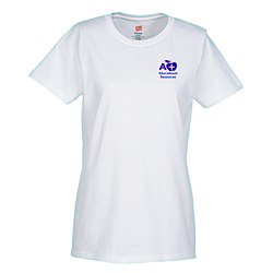 View a larger, more detailed picture of the Hanes ComfortSoft Tee - Ladies - Screen - White