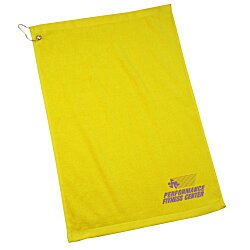 View a larger, more detailed picture of the Economy Golf Towel w Grommet and Clip - 24 hr
