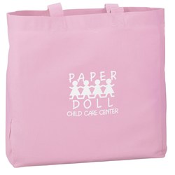 View a larger, more detailed picture of the V Natural Colored Gusseted Cotton Organic Tote - Closeout