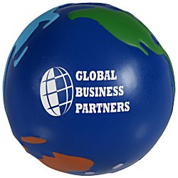 View a larger, more detailed picture of the Multi Colored Globe Stress Ball - 24 hr