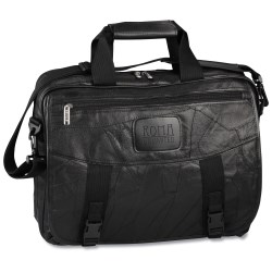 View a larger, more detailed picture of the EZ Check Laptop Brief Bag - Leather