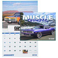 View a larger, more detailed picture of the Muscle Thunder Calendar - Window