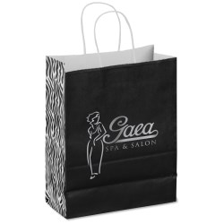 View a larger, more detailed picture of the Fashion Paper Shopper - Zebra