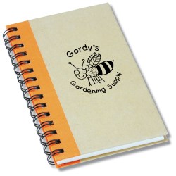 View a larger, more detailed picture of the Mini Recycled Color Spine Notebook - Closeout