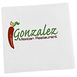 View a larger, more detailed picture of the Beverage Napkin - 1-ply - White - Full Color