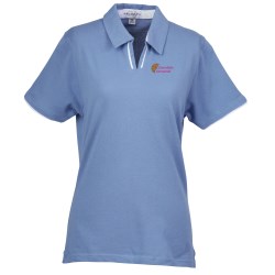 View a larger, more detailed picture of the Velocity Piped Placket Polo - Ladies 