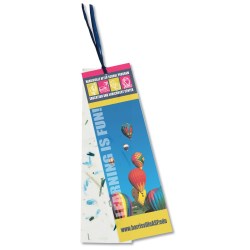 View a larger, more detailed picture of the Seeded Message Bookmark - Blue Wild Flower