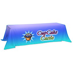 View a larger, more detailed picture of the Value Closed-Back Table Throw - 88 x 156 - Full Color