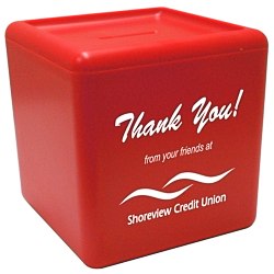 View a larger, more detailed picture of the Cash Cube Bank - Opaque