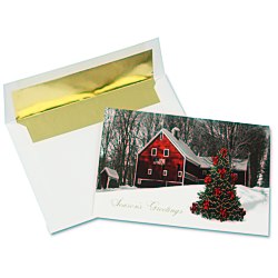 View a larger, more detailed picture of the Patriotic Barn Greeting Card