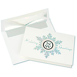View a larger, more detailed picture of the Die-Cut Prismatic Snowflake Greeting Card