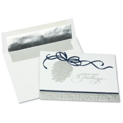 View a larger, more detailed picture of the Silver Pinecone Greeting Card
