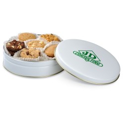 View a larger, more detailed picture of the Mrs Fields Nibblers Bite Sized Cookie Tin - Round