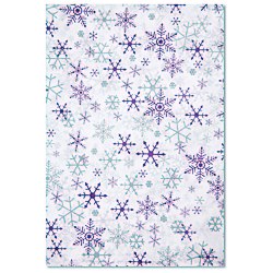 View a larger, more detailed picture of the Tissue Paper - Silver & Purple Snowflakes