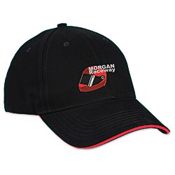 View a larger, more detailed picture of the Bayside USA Made Structured Brush Twill Sandwich Cap