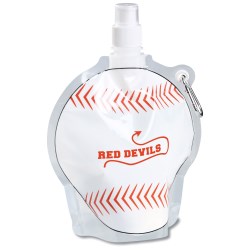 View a larger, more detailed picture of the HydroPouch Collapsible Sport Bottle - 24 oz - Baseball