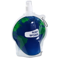 View a larger, more detailed picture of the HydroPouch Collapsible Sport Bottle - 24 oz - Globe