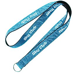 View a larger, more detailed picture of the Glitter Polyester Lanyard - 3 4 