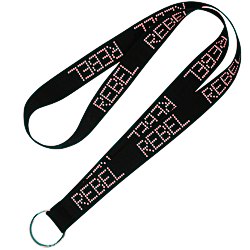 View a larger, more detailed picture of the Rhinestone Polyester Lanyard - 3 4 