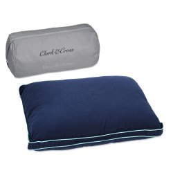 View a larger, more detailed picture of the Brookstone Biosense Memory Foam Travel Pillow