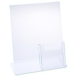View a larger, more detailed picture of the Sign Holder w Brochure Pocket - 8-1 2 x 11 - Blank