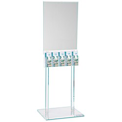 View a larger, more detailed picture of the Floor Poster Stand w 5 Pockets - Clear