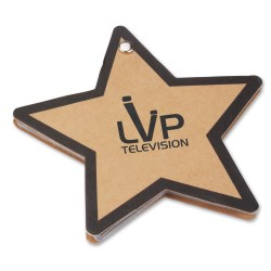 View a larger, more detailed picture of the V Natural Kraft Jotter - Star - Closeouts