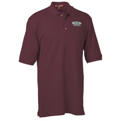 View a larger, more detailed picture of the Harriton 6 oz Ringspun Cotton Pique Polo - Men s - 24 hr