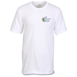 View a larger, more detailed picture of the Anvil USA Made Classic Tee - Embroidered - White