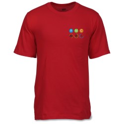 View a larger, more detailed picture of the Anvil USA Made Classic Tee - Embroidered - Colors