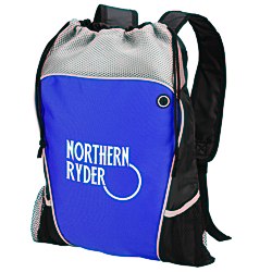 View a larger, more detailed picture of the Hiker s Two-Tone Drawstring Backpack