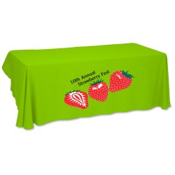 View a larger, more detailed picture of the Economy Open-Back Polyester Table Throw - 6 - Heat Transfer