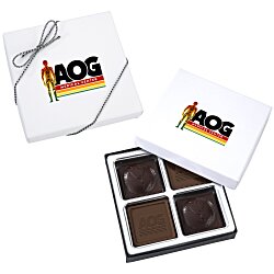View a larger, more detailed picture of the Molded Chocolate Squares - 4 Pieces - Full Color