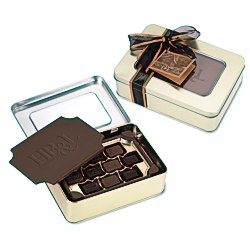 View a larger, more detailed picture of the Milk Chocolate Box w Chocolate Bites - Large
