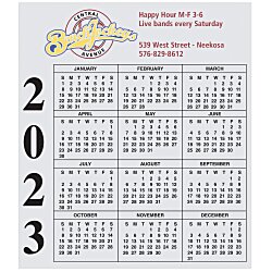 View a larger, more detailed picture of the Bic 20 mil Calendar Magnet - Small - 24 hr