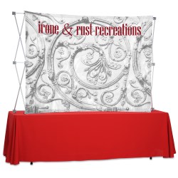 View a larger, more detailed picture of the Splash Curved Tabletop Display - 7 - Front Graphics