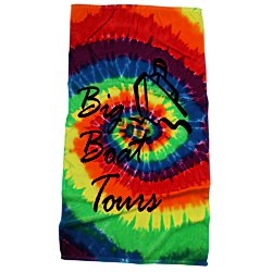 View a larger, more detailed picture of the Tie Dye Beach Towel - Swirl