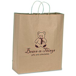 View a larger, more detailed picture of the Brown Kraft Recycled Paper Bag - 19-1 4 x 16 - 24 hr