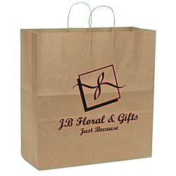View a larger, more detailed picture of the Brown Kraft Recycled Paper Bag - 18-3 4 x 18 - 24 hr