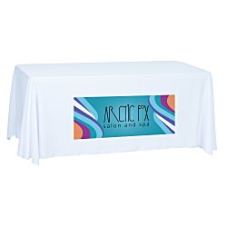 View a larger, more detailed picture of the Economy Open-Back Poly Table Throw-6 -Front Panel-Full Color
