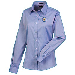 View a larger, more detailed picture of the Wrinkle-Free Pinpoint Dress Shirt - Ladies 