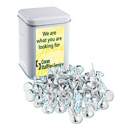 View a larger, more detailed picture of the Canister Tin - Hershey s Chocolate Kisses