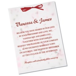 View a larger, more detailed picture of the Seeded Invitation Program - 7 x 5 - Tomato
