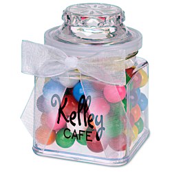 View a larger, more detailed picture of the Plastic Goody Jar - Rainbow Bubble Gum