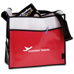View a larger, more detailed picture of the Laminated Box Deluxe Convention Tote - Closeout