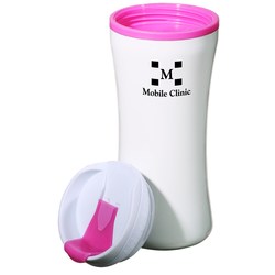View a larger, more detailed picture of the Stainless White-Brite Tumbler - 16 oz - Closeout